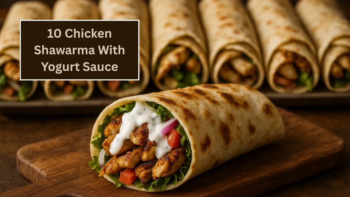 10 Chicken Shawarma With Yogurt Sauce