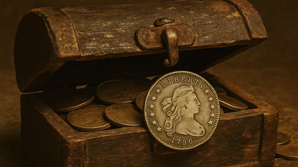 Ancient Antique Coin Chest Yields Rare 1796 Quarter Valued At $6.813 Million